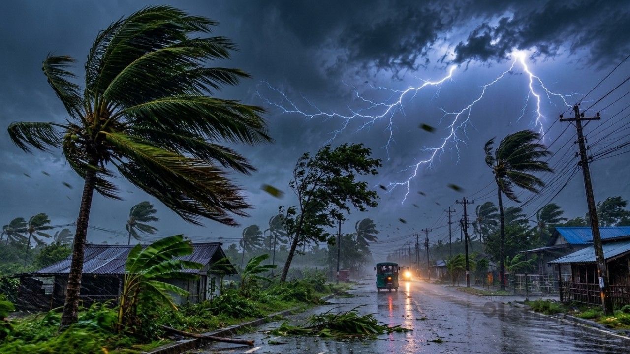 চার অঞ্চলে ৬০ কিলোমিটার বেগে ঝোড়ো হাওয়ার পূর্বাভাস, নদীবন্দরে সতর্কতা